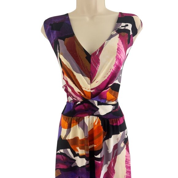 Antthony Multi-Color Abstract Print Long Maxi Dress Size 2X 18 20 Plus Summer - Picture 2 of 10